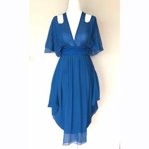 Givenchy by Riccardo Tisci Blue Chiffon Dress - S